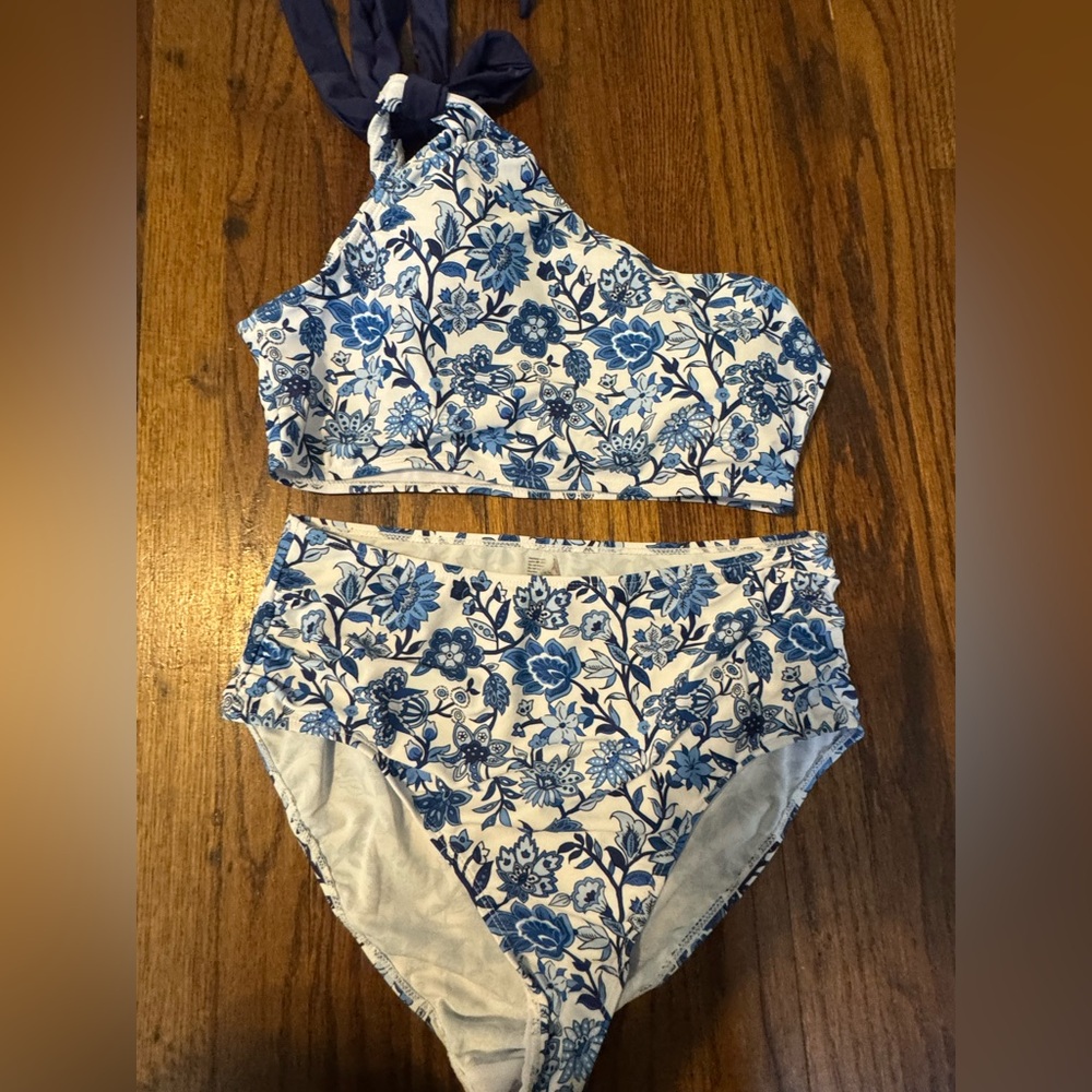 Floral Blue Bikini Set